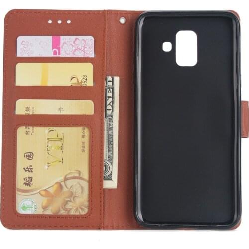10pcs/lot Solid color Wallet PU Leather +TPU Case for Samsung J6 Prime J6 PLus J4 Prime J4 PLus J4 J6 2018 Photo Frame Card