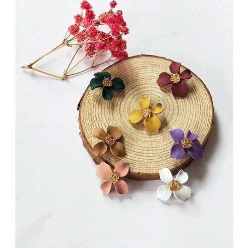 10pcs Spray Painting Flower Enamel Alloy Charms Fit Earring Making Butterfly Flowers Pendants Charms DIY Jewelry Accessory FX044