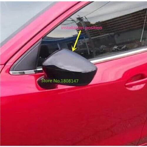 For Mazda 2 Demio 2015 2016 2017 2018 Car Styling Body Rear View Rearview Side Mirror Cover Trim Frame Lamp Parts Moulding 2pcs