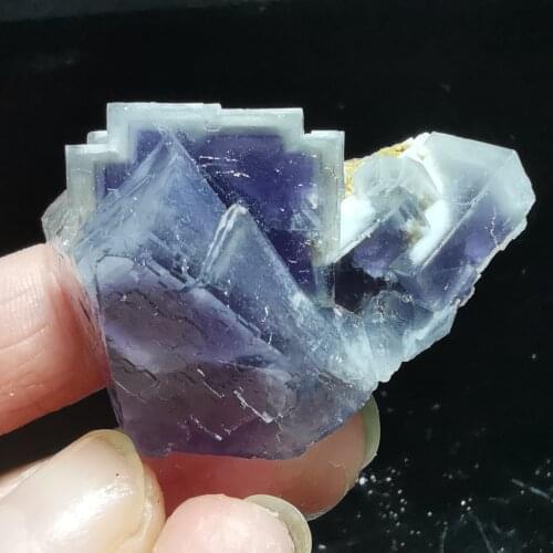 37.4gNatural rare window purple fluorite mineral specimen healing energy CRYSTAL QUARTZ GEM home decoration teaching specimen