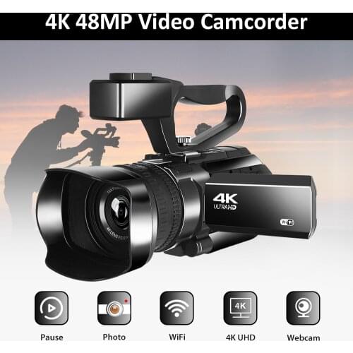 4K Video Camcorder 48MP WIFI 30X Digital Zoom 3.0 Inch Ultra HD Touch Screen Recorder Photography Digital Video Camera