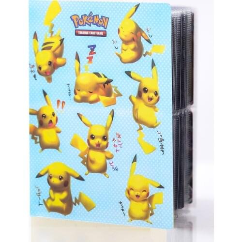 240Pcs Pokemon Album Book Game Card Booklet 4 Grid Poke Collection Card Map Card Booklet List Kids Boy animal crossing amiibo