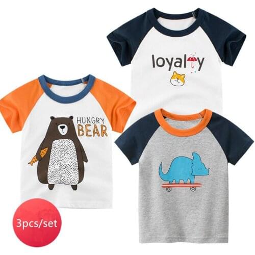 Bambino New Year 2021 Tshirt for Boys Cartoon Summer Children Tops 2-9Years Little Kids Clothing Baby Costume Pure Cotton Shirt