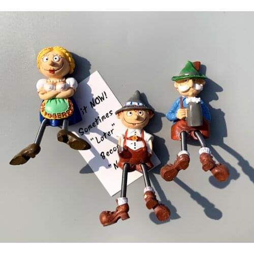 Ins Free Shipping Creative 3D Resin Magnetic Cartoon Cute Pastoral Spring Legs Refrigerator Magnet Home Decoration