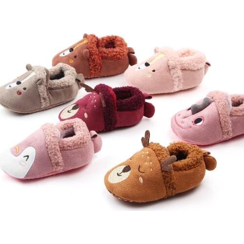 Newborn Baby Boys Girls Boots Booties Lovely ChristmasSoft Sole Antiskid Prewalkers Toddlers Infant First Walke
