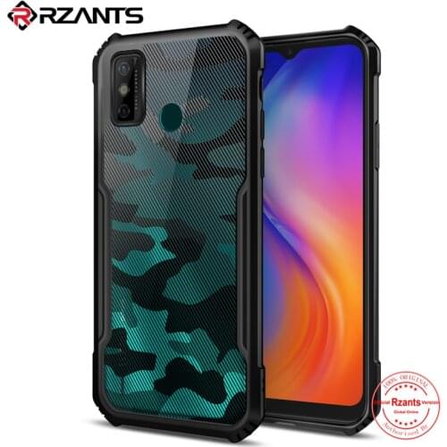 Rzants For Tecno Spark 6 Tecno Spark 6 Go Case Hard Camouflage Crystal Clear Cover Double Anti Drop Clear Back