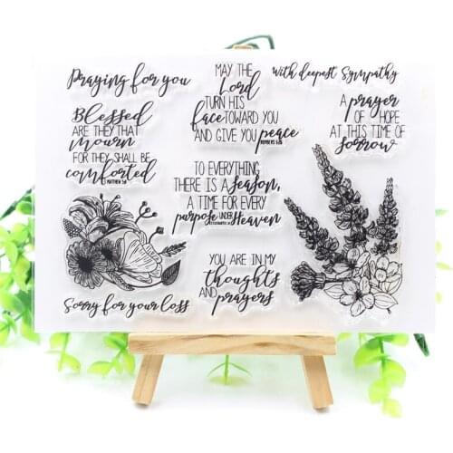 Flower Transparent Clear Silicone Stamp/Seal for DIY scrapbooking/photo album Decorative clear stamp 457