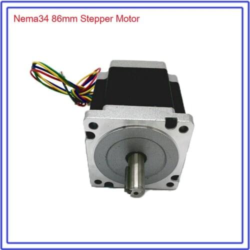 High Torque Nema34 86x66mm 1.8degree 4A 3Nm 430Oz-in 2phase Milling shaft Double shaft Stepper Motor for Engraving machine