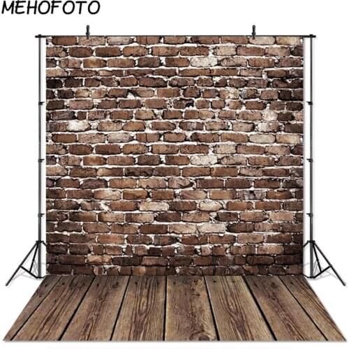 Brick Wall Backdrops for Photography Brown Rustic Wood Board Photo Background Photobooth Studio Vintage Props