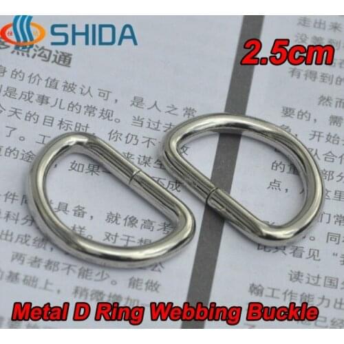 Hot Sale 20pcs 1"(25mm) Metal D Type Buckle. D Ring.Semicircle Button.Webbing Bags Mountaineering Backpack Accessories