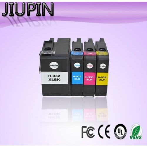 JIUPIN 4PK 932XL 933XL 932 933 Ink Cartridge compatible for hp Office jet 6100 6600 6700 7110 7610 7612 printer 4pcs/set