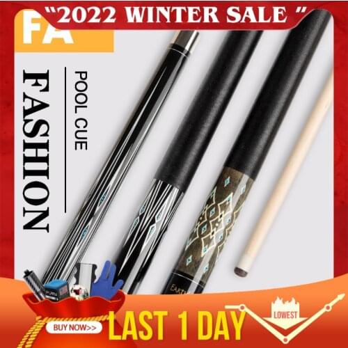 CRICAL FA-1/2 Pool Cue Billiard 13mm Tip Hard Maple Shaft Stick 18Teeth Joint Kit Irish Thread Wrap Handmade Decal Butt Play Cue