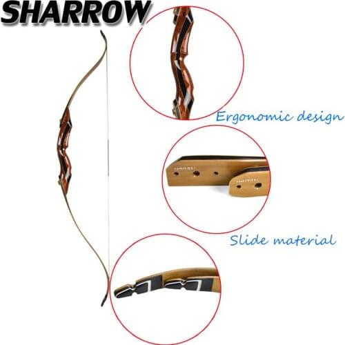 Archery 58inch Recurve Bow 20-55lbs American Hunting Bow Detachable Longbow Right Hand Outdoor Hunting Shooting Accessories