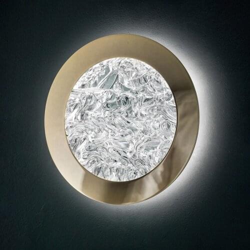 Living room wall lamp bedroom solar eclipse simple art glass light bedside hotel aisle stairwell lamps