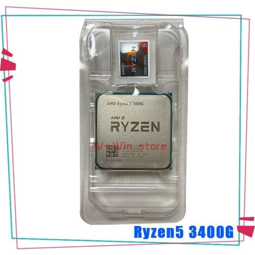 NEW AMD Ryzen 5 3400G R5 3400G 3.7 GHz Quad-Core Eight-Thread 65W CPU Processor YD3400C5M4MFH YD340GC5M4FI Socket AM4 NO Fan
