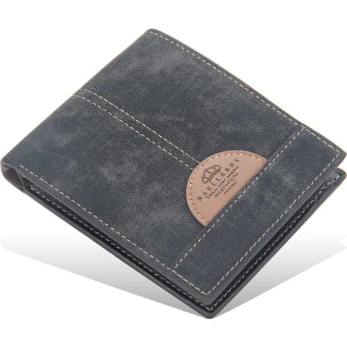 New Style Mens Short Wallet Korean Version Soft Leather Multi-card Position Zipper Purse Youth Horizontal Open Wallet