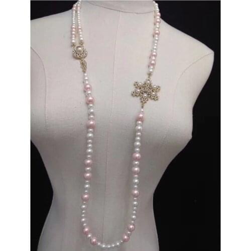 Top Quality Fashion Party Jewelry Pearls Necklace Luxucy Party Sweater Chain Vintage Chain Jewelry Neckalce