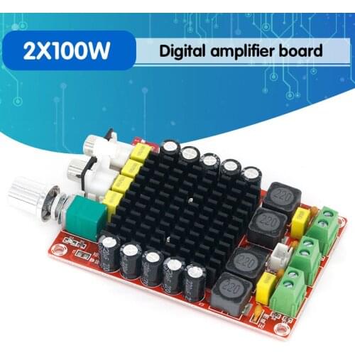 TDA7498 Class-D High power Digital amplifier board 2x 100w amplifiers amplificador audio DC 12V 24V