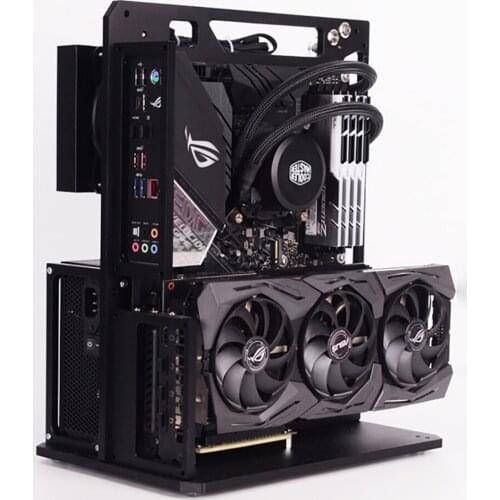 PC Case All Aluminum Open Air Test Bench Compatible ATX MATX ITX Motherboard Computer Cooling Vertical Personalized Chassis