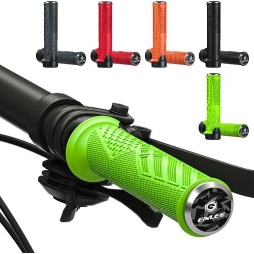 Shockproof Bike Handlebar Grips 22.2mm Bicycle Grips Non-Slip Soft Silicone Handlebar Cover End for Mountain Bikes