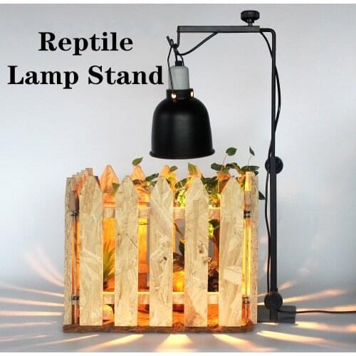 Reptile Adjustable Floor Lamp Stand Light Holder Landing Lamp Bracket Metal Lamp Support for Reptile Terrarium Heating Light