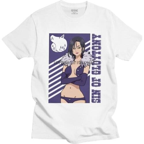 The Seven Deadly Sins T Shirt for Men Soft Cotton Handsome T-shirt Short Sleeve Anime Manga Tshirt Nanatsu no Taizai Tee Tops
