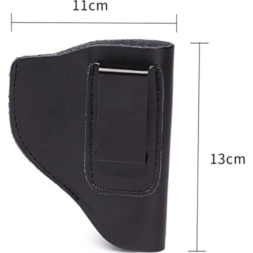 Tactical IWB Gun Holster Leather Concealed Carry Right Hand Pistol Holster Universal Airsoft Glock Handguns Pouch Hunting Bag