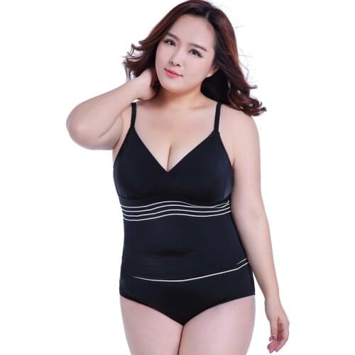 Two Piece Tankinis 4XL Cover Belly Slim Fit Big Breast Super Bra DEF Plus size modest Swimwear for Swimming Beaching Spa