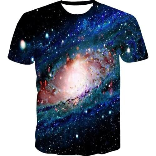UNEY Swirl Galaxy T Shirt Tees Rainbow US Size Shirt Tshirt Men/Woman Short Sleeve Round neck Tops La Hip hop Tees