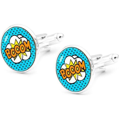 XK-5HXK0175 French Suits Cufflinks with Booom Pattern Fashion Mens Shirts Sleeve Nails Cuff Link for Collection