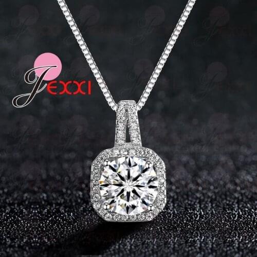 Top Quality Beautiful Chain With Pretty Pendants 925 Sterling Silver Necklace For Women Girls Wholesale