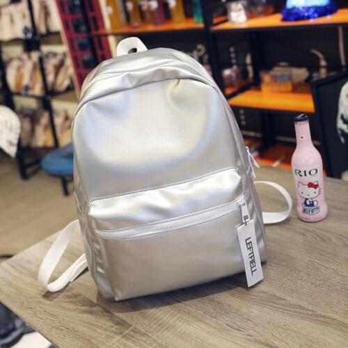 Shoulder bag female PU leather college wind casual water splashing fresh fresh campus Korean wild school students bag 1002