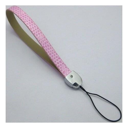 10 Pink PU leather Phone/Mp3 Wristlet Lanyard Strap Fit 8mm Slide Charm