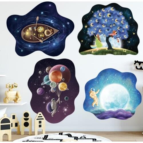 3D Cosmic Space Galaxy Star Sticker Home Decor Living Room Universe Decorative Sticker Kid Boy Bedroom Ceiling Decal