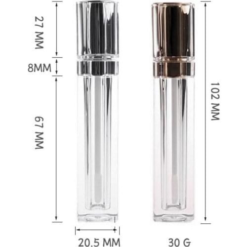 8ML High Class Rose Gold Lip Gloss Bottle,Plastic Empty Cosmetic Oil Refillable Tube, Liquid Lipstick Storage Bottle