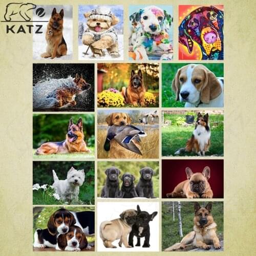 Dog with a Wild Goose In Its Mouth Diamond Painting Cross Stitch Christmas Dog Animal Art Painting Diamond Mosaic Embroidered