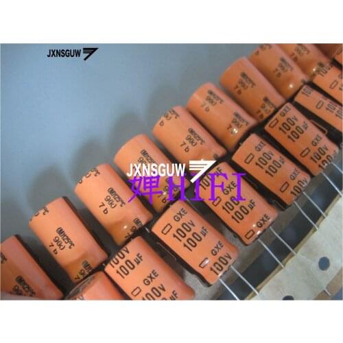 10PCS NIPPON GXE 100V100UF 12.5X20MM NCC Aluminum electrolytic capacitor 100UF/100V CHEMI-CON 125 degrees 100uF 100V