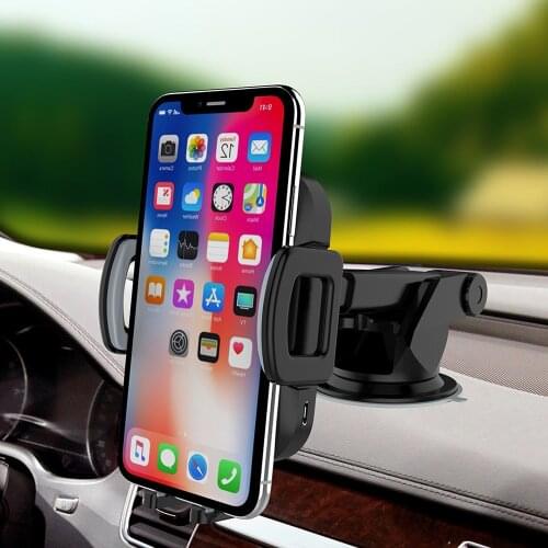 Hevaral Car Wireless Charger For iphone X 8 Plus 10W QI Quick Charge Fast Charging Pad Smart Car Holder 360 Degree Adjustable