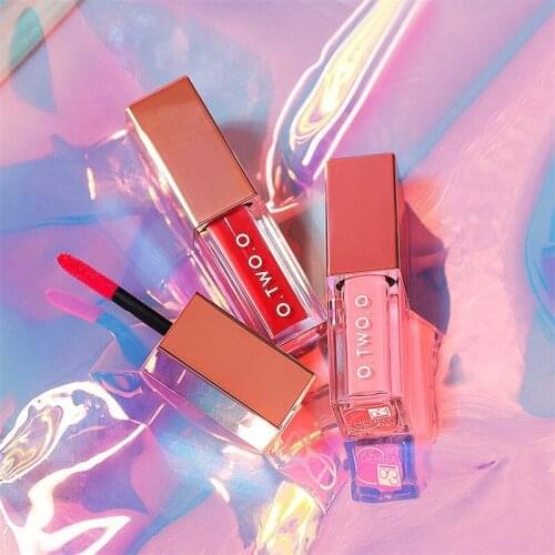 2 In 1 Lip Gloss + Liquid Blusher Double Effect Long Lasting Waterproof 4 Colors Soft Silky Smooth Makeup