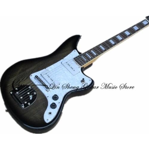 Order booking 6 strings JA guitar, Transparent black guitar,ASH body,fixed bridge P90pickups,chrome buttons