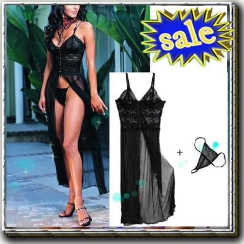 Black Erotic Lingerie G-String 2017 New Europe United States Sexy Underwear Nightwear Gauze Extended Perspective Temptation Suit