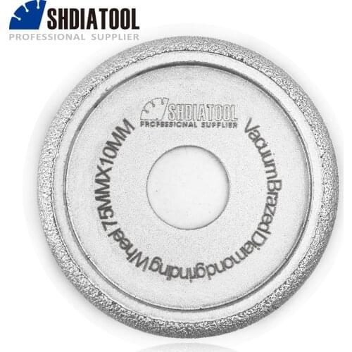 DIATOOL 75mmx10MM Vacuum Brazed Diamond Convex Grinding Wheel for Marble Granite and Quartz Profile Wheel