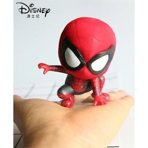 Disney Q Version Marvel Spiderman Action Figure With Magnet Home Decoration Mini PVC Figure Model Doll Toys for Car Decoration