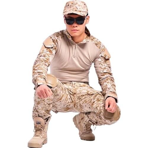 Camouflage tactical military clothing paintball army cargo pants combat trousers multicam militar tactical pants with knee pads