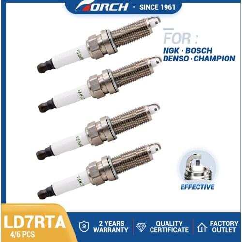 China TORCH Spark Plug LD7RTA Candles For TOYOTA Car Automobiles CITROEN NISSANDACIA RENAULT PEUGEO 6pcs/4pcs