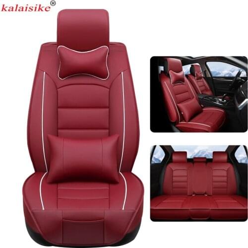 Kalaisike leather Universal Car Seat Cover for Fiat all models punto 500L 500 2007-2014 Bravo Viaggio Freemoauto car styling