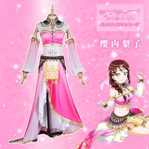 Love Live!Sunshine!! Aqours Arabian Dancers Awaken Sakurauchi Riko Uniforms Cosplay Costume Free Shipping