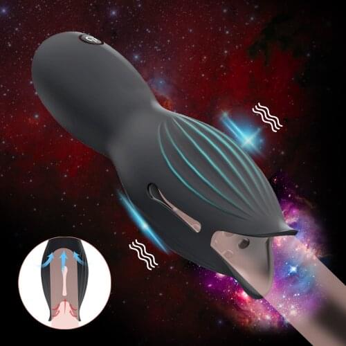 Penis Massager Delay Trainer Male Masturbator Vibrator Automatic Oral Climax Glan Stimulate Massage Aircraft Cup Sex Toy for Men