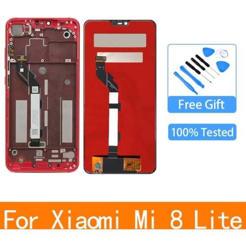 Original 6.26'' Display For Xiaomi Mi 8 Lite LCD Display Touch Screen Digitizer Assembly With Frame For Mi8 Lite Mi 8 Lite LCD