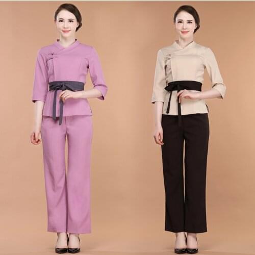 Autumn Winter Spa Beauty Salon work clothes beautician work Uniform feet work Clothing foot bath technicians health care Wear